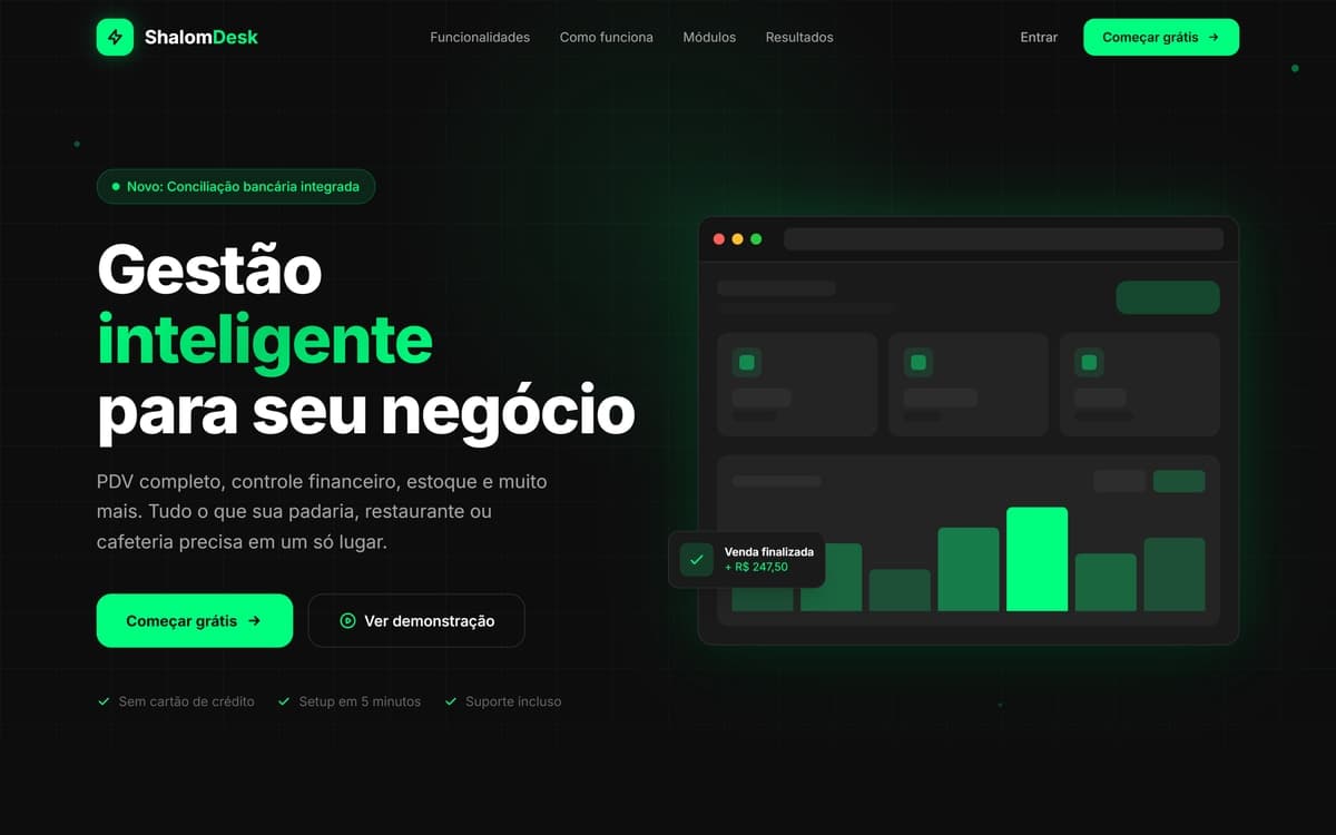 Preview do projeto ShalomDesk
